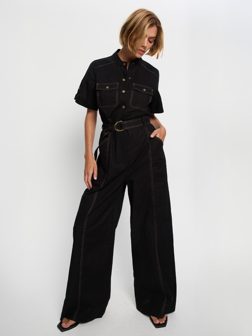 Kivori Ebony Black Jumpsuit